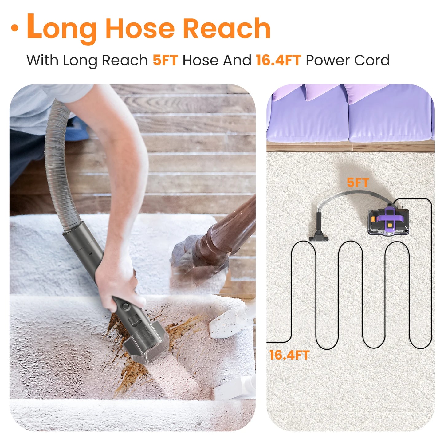 Machine portable de nettoyage de tapis et de tissus d'ameublement